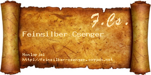 Feinsilber Csenger névjegykártya